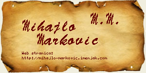 Mihajlo Marković vizit kartica